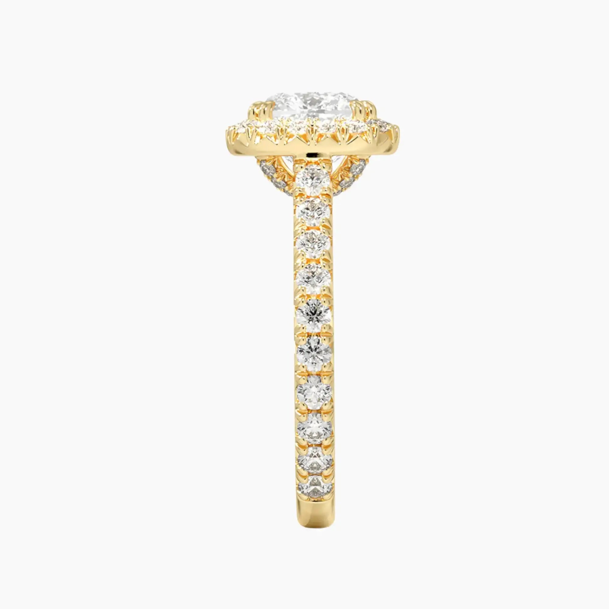 OBSER517 - Ophelia Halo Cushion engagement ring setting view 9