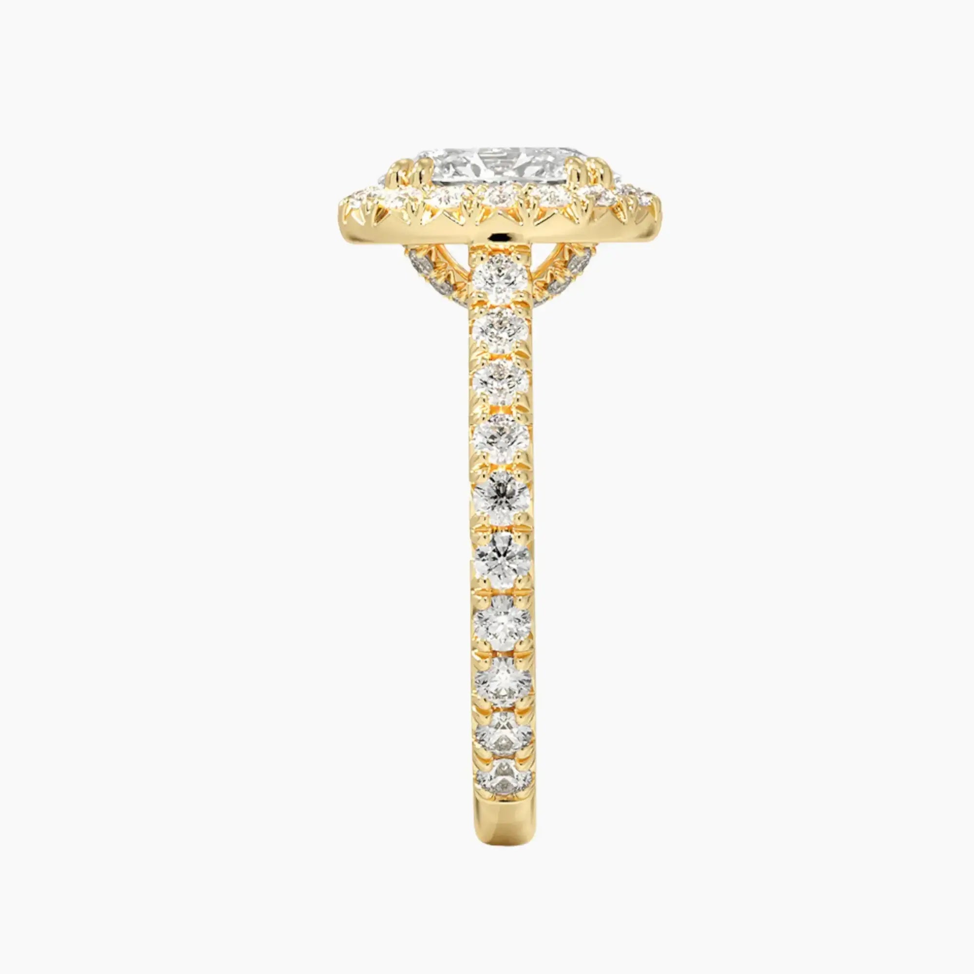 OBSER175 - Ophelia Halo Oval engagement ring setting view 9