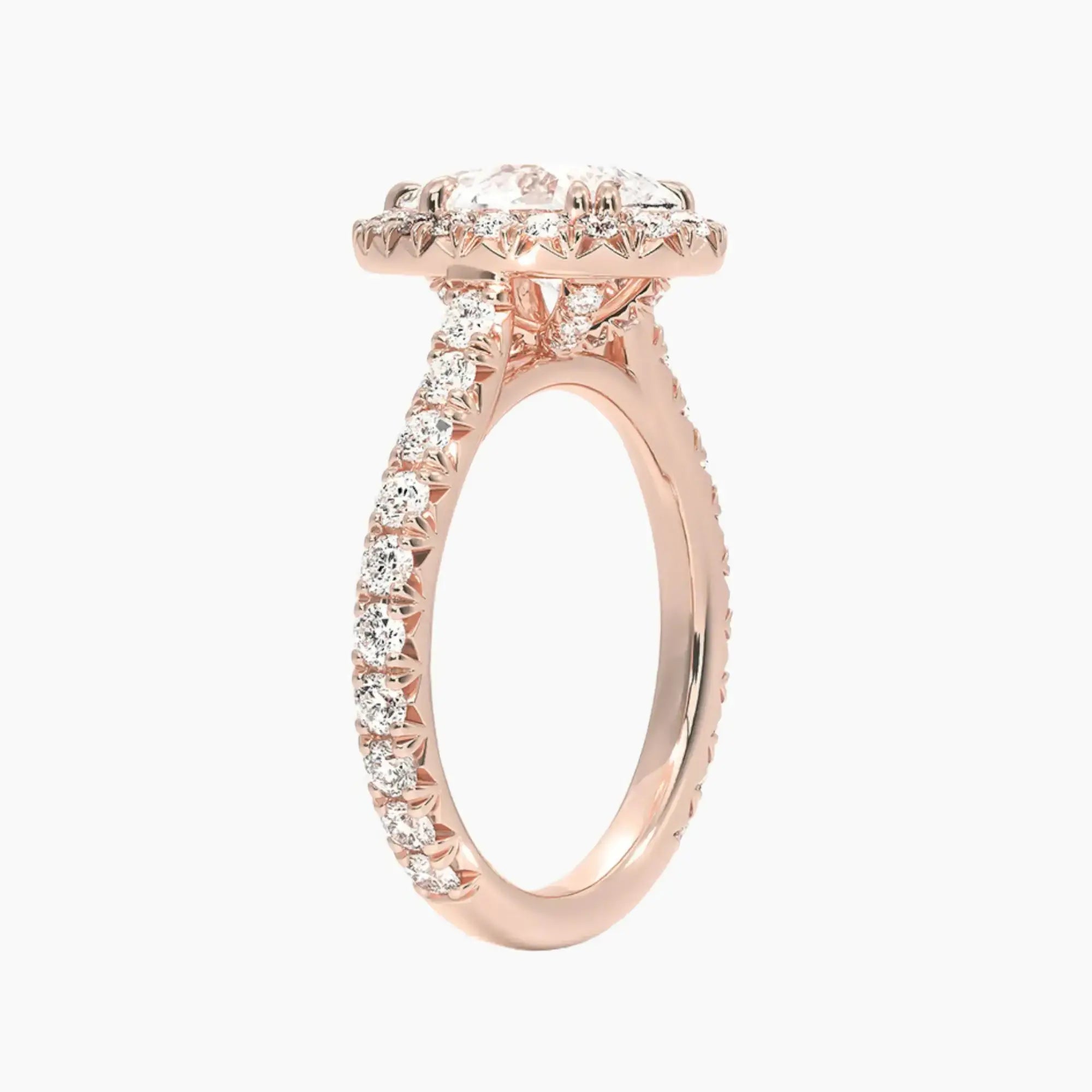 OBSER516 - Ophelia Halo Pear engagement ring setting view 5