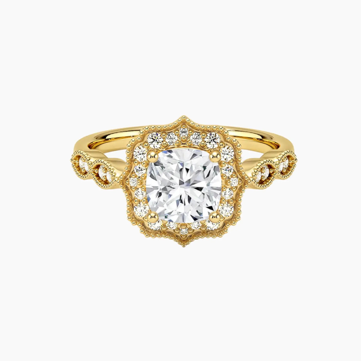 OBSER478 - Talitha Halo Cushion engagement ring setting view 7