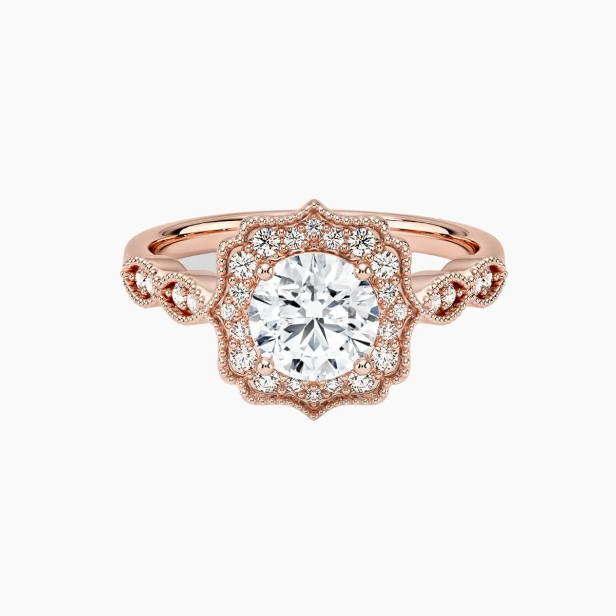 OBSER226 - Talitha Halo Round engagement ring setting view 4