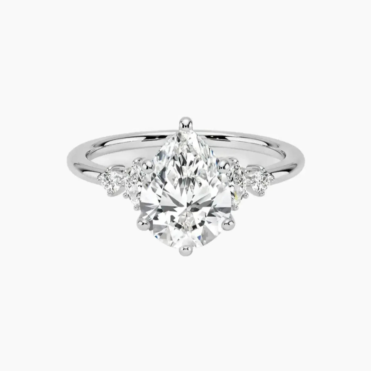 OBSER266 - Jordana Pear engagement ring setting view 1