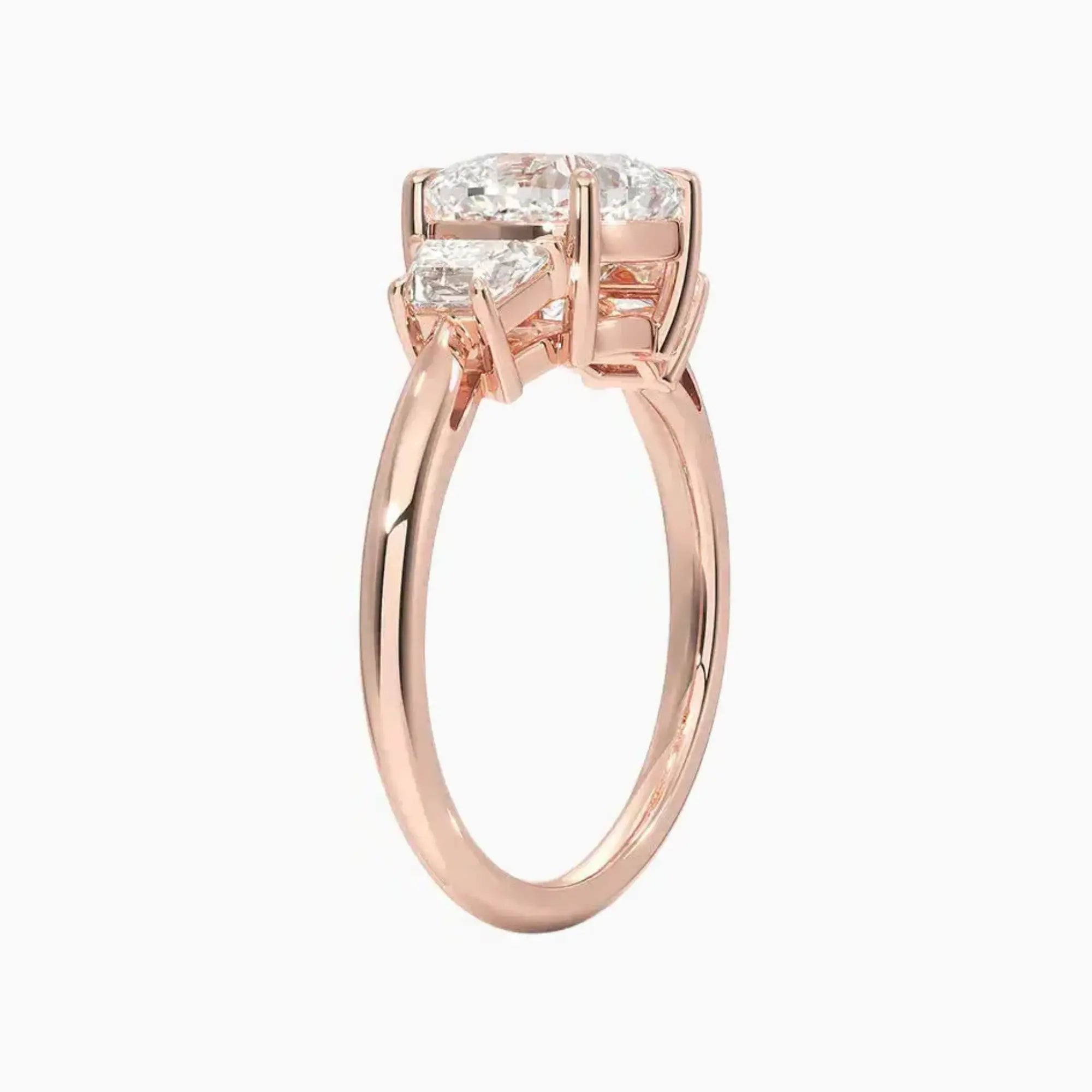 OBSER577 - Oriana Three Stone Cushion engagement ring setting view 5