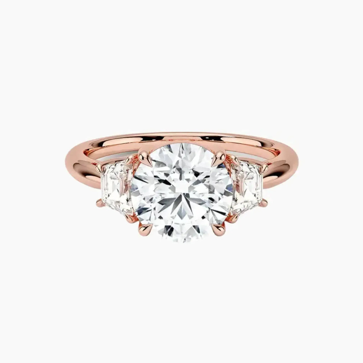 OBSER579 - Oriana Three Stone Round engagement ring setting view 4