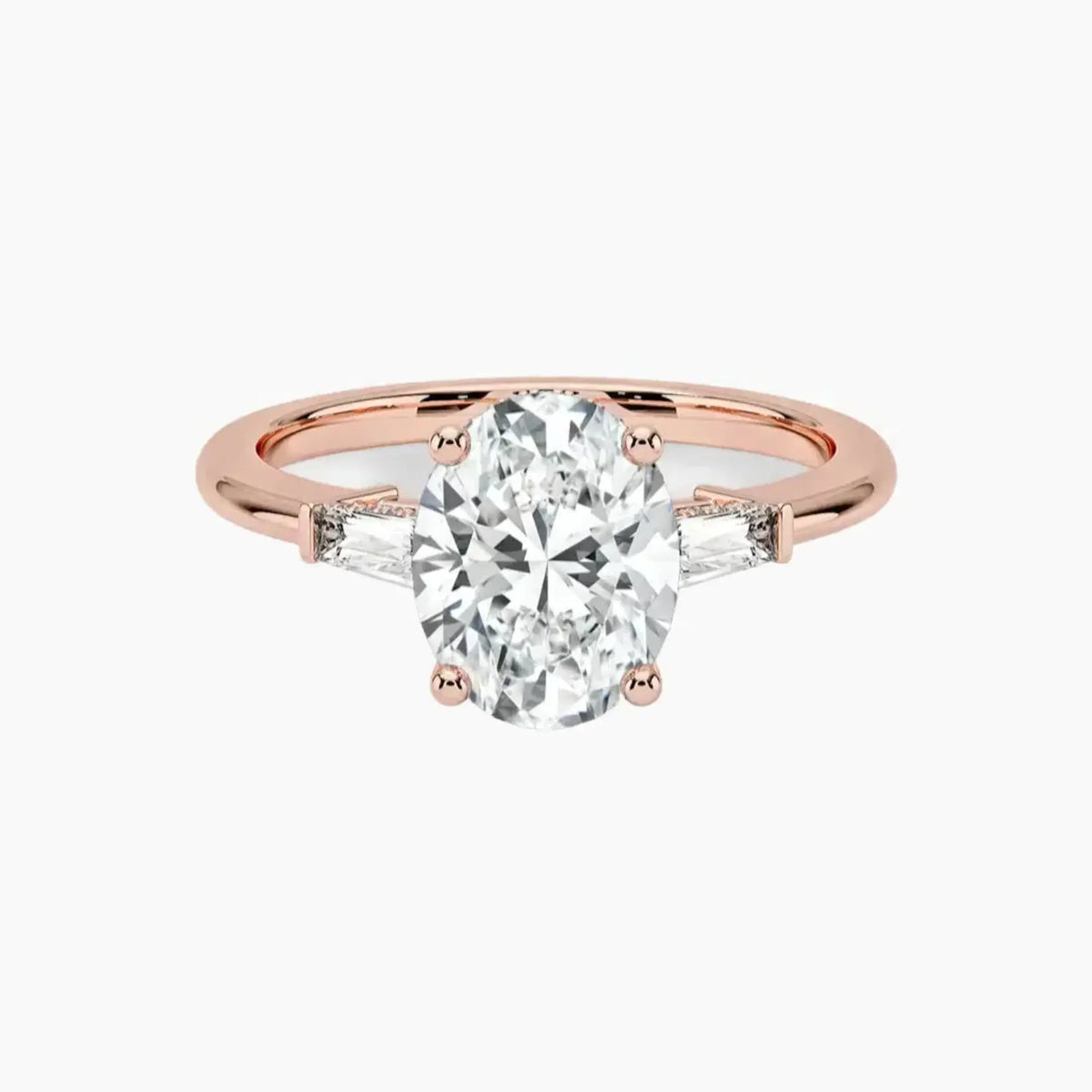 OBSER665 - Nyx Hidden Halo Three Stone Oval engagement ring setting view 4