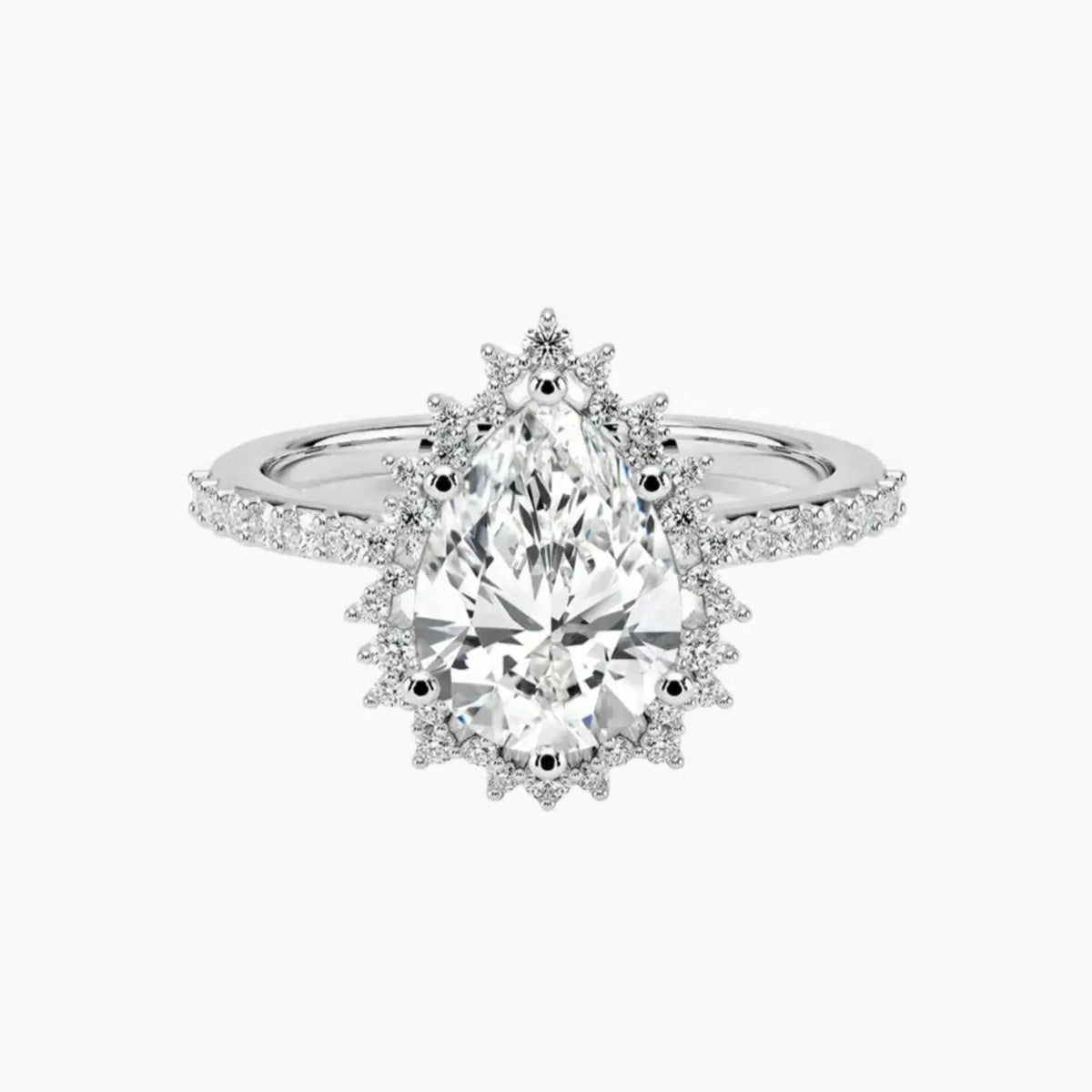 OBSER407 - Coraline Halo Pear engagement ring setting view 1