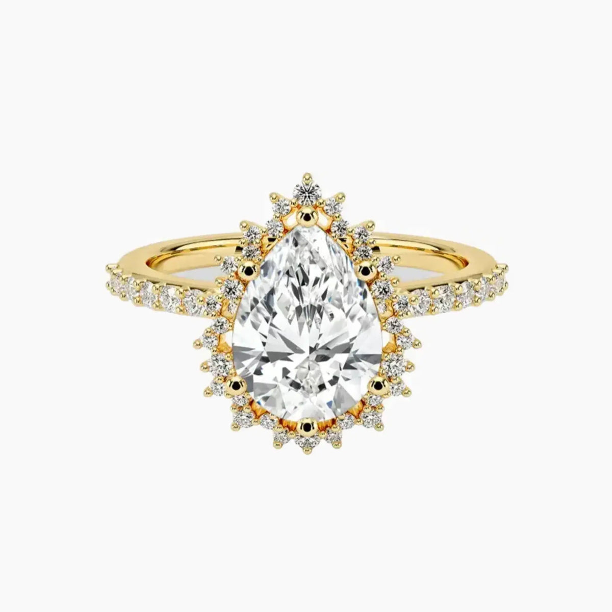 OBSER407 - Coraline Halo Pear engagement ring setting view 7