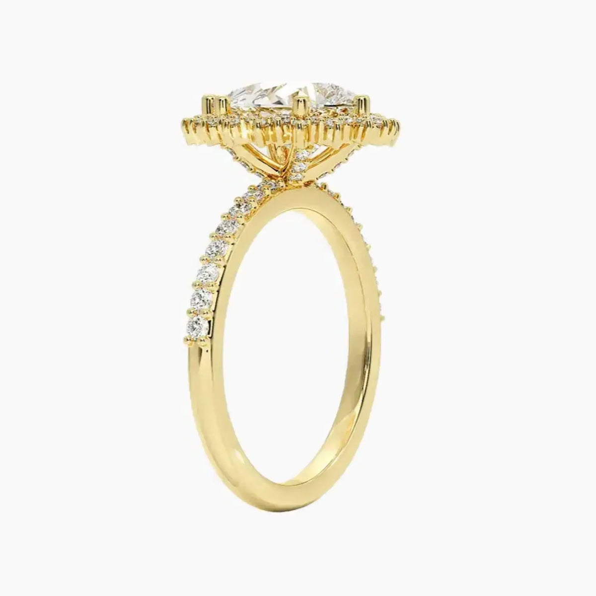 OBSER407 - Coraline Halo Pear engagement ring setting view 8