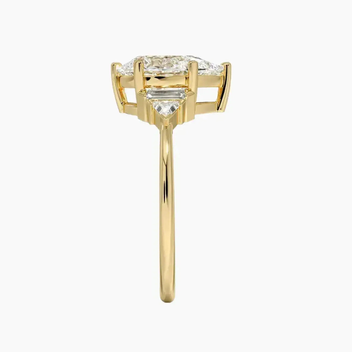 OBSER329 - Honora Five Stone Pear engagement ring setting view 9