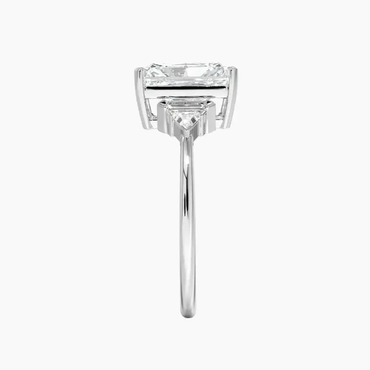 OBSER147 - Honora Five Stone Radiant engagement ring setting view 3