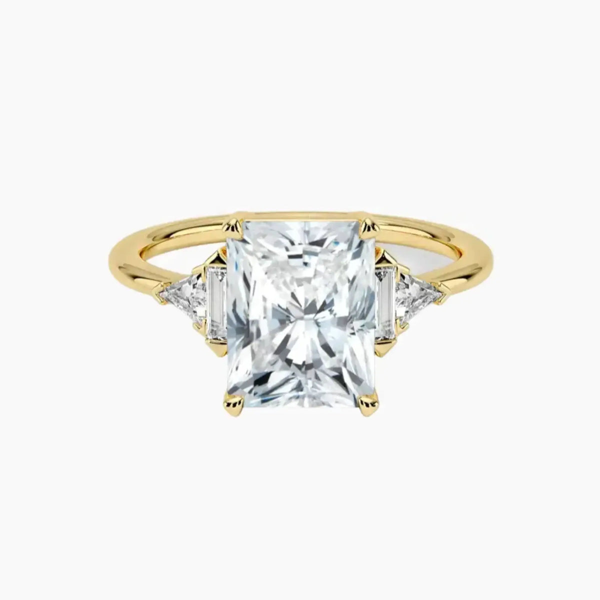 OBSER147 - Honora Five Stone Radiant engagement ring setting view 7