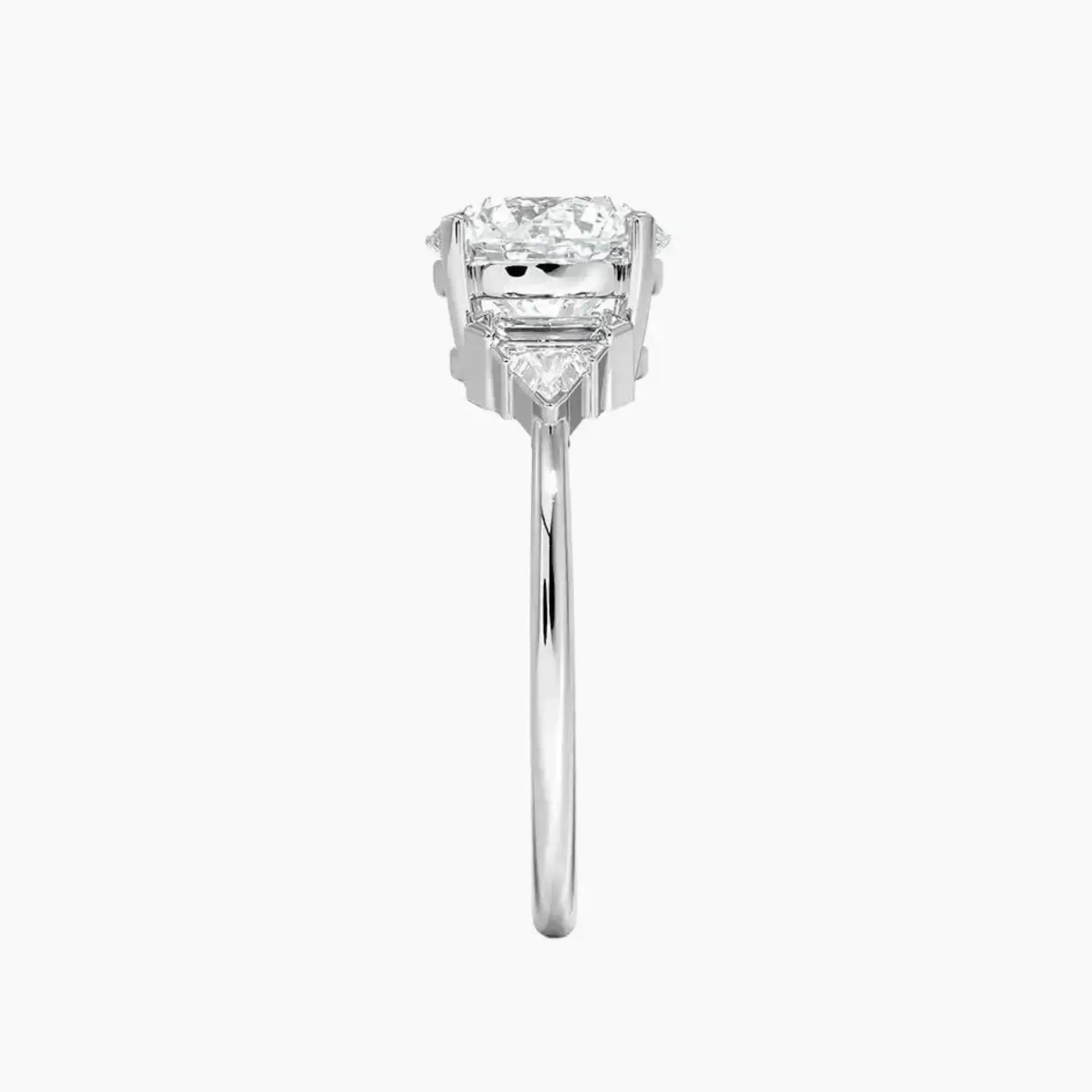 OBSER332 - Honora Five Stone Round engagement ring setting view 3