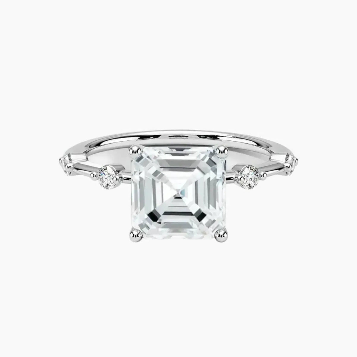 OBSER255 - Sena Asscher engagement ring setting view 1