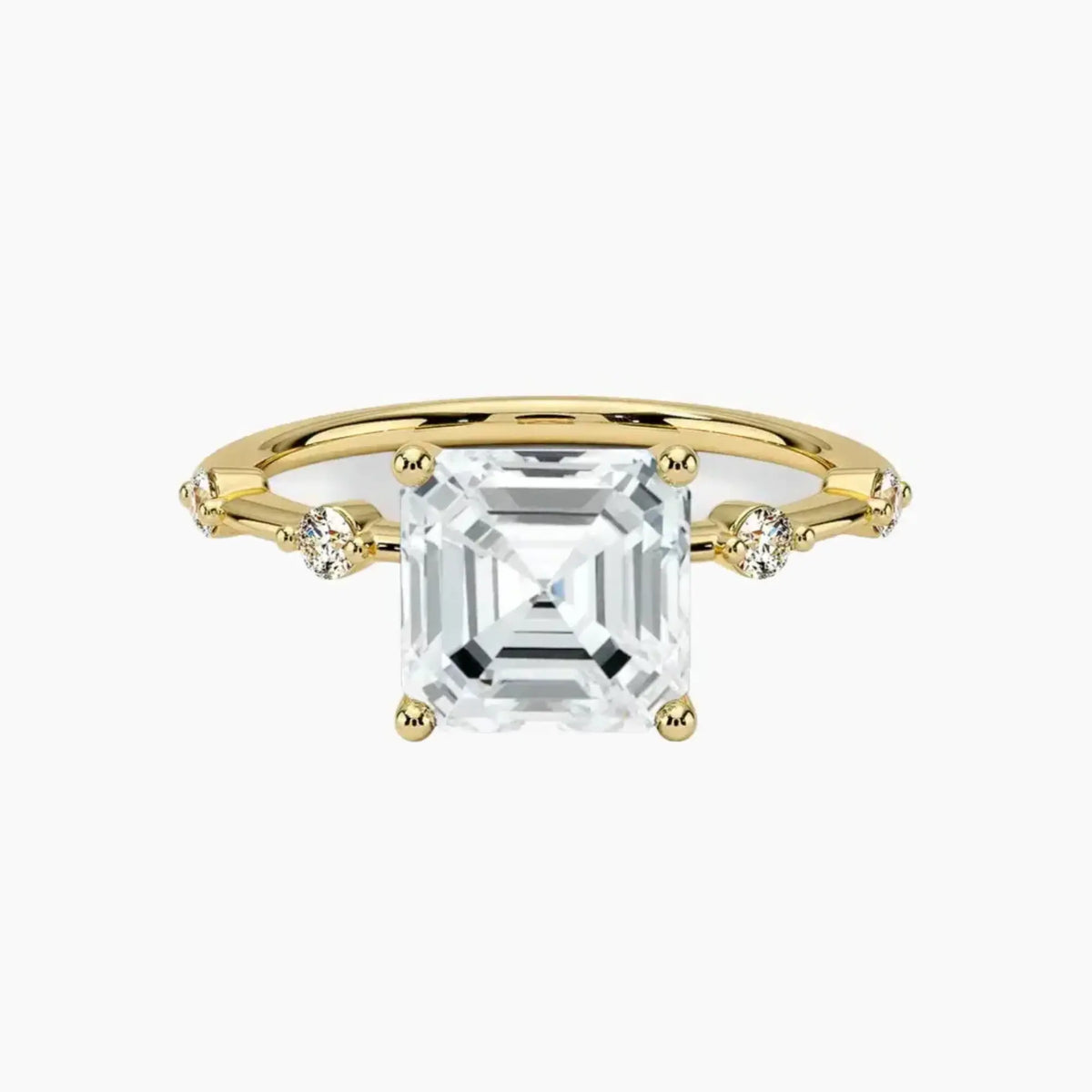 OBSER255 - Sena Asscher engagement ring setting view 7