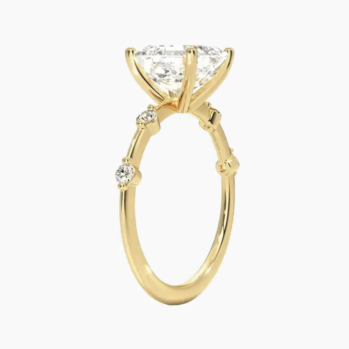 OBSER255 - Sena Asscher engagement ring setting view 8