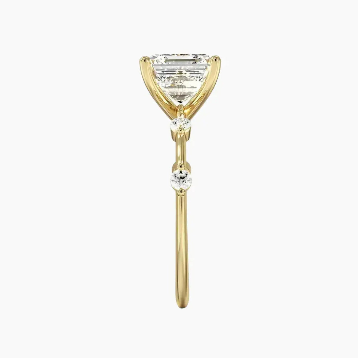 OBSER255 - Sena Asscher engagement ring setting view 9