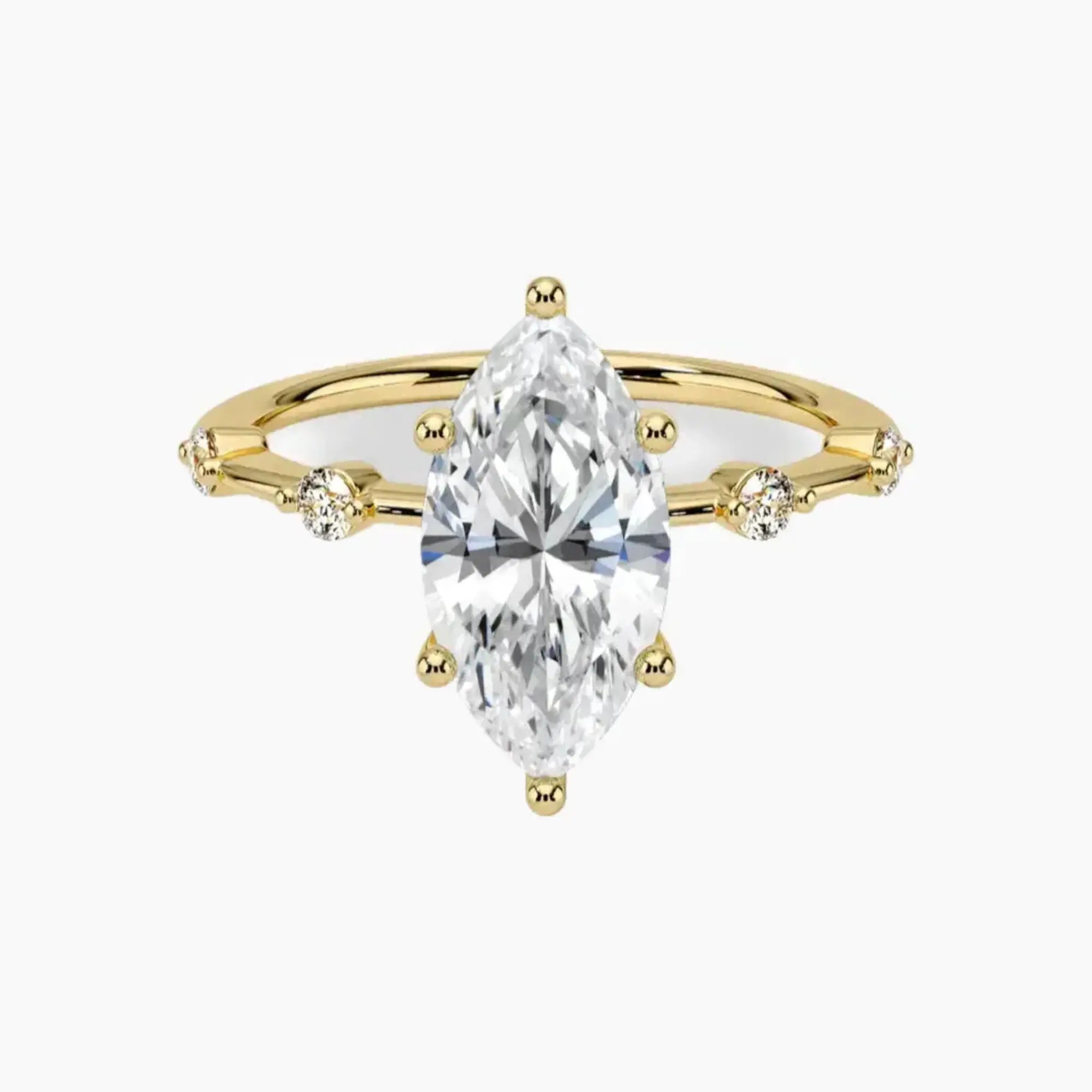OBSER015 - Sena Marquise engagement ring setting view 7