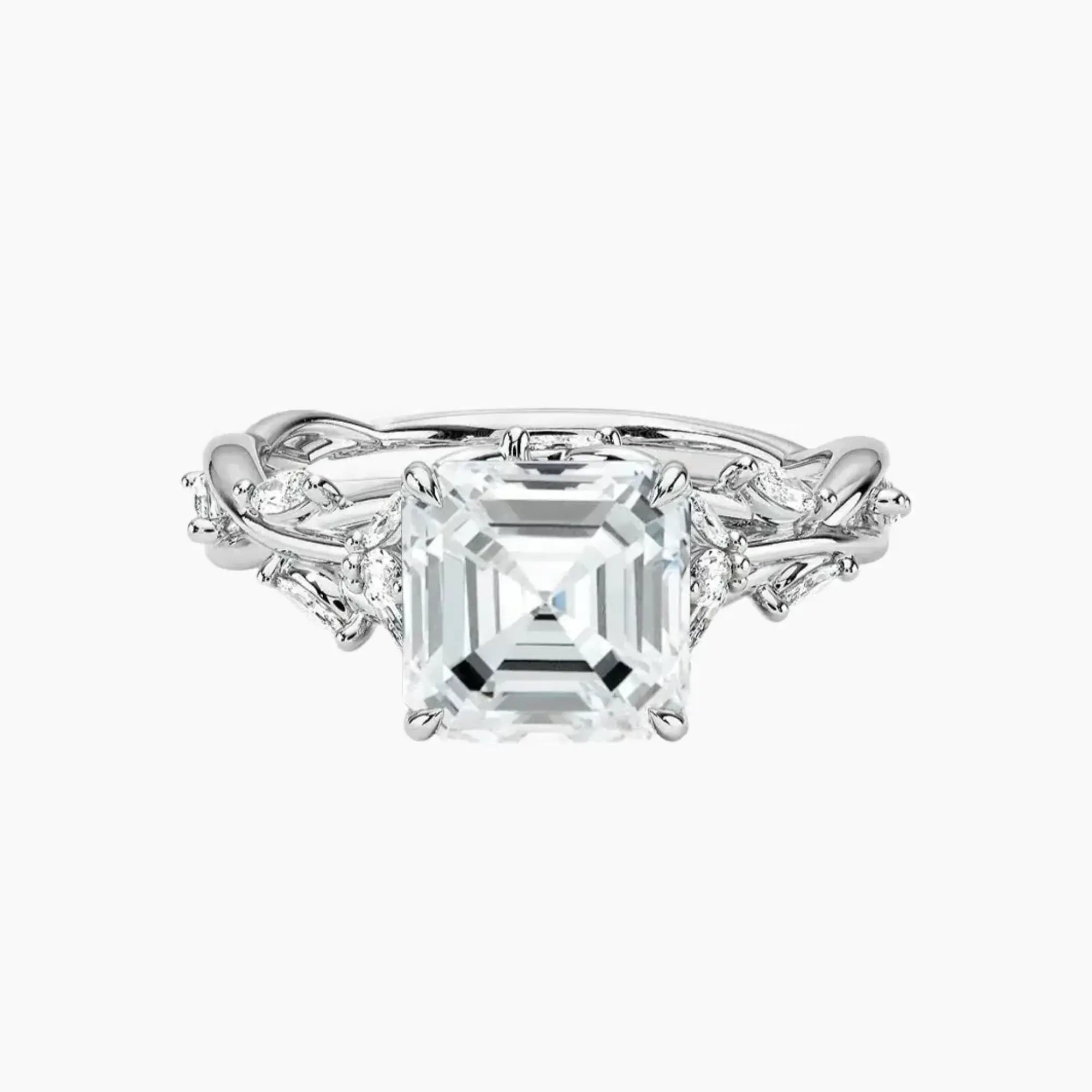 OBSER139 - Melia Asscher engagement ring setting view 1