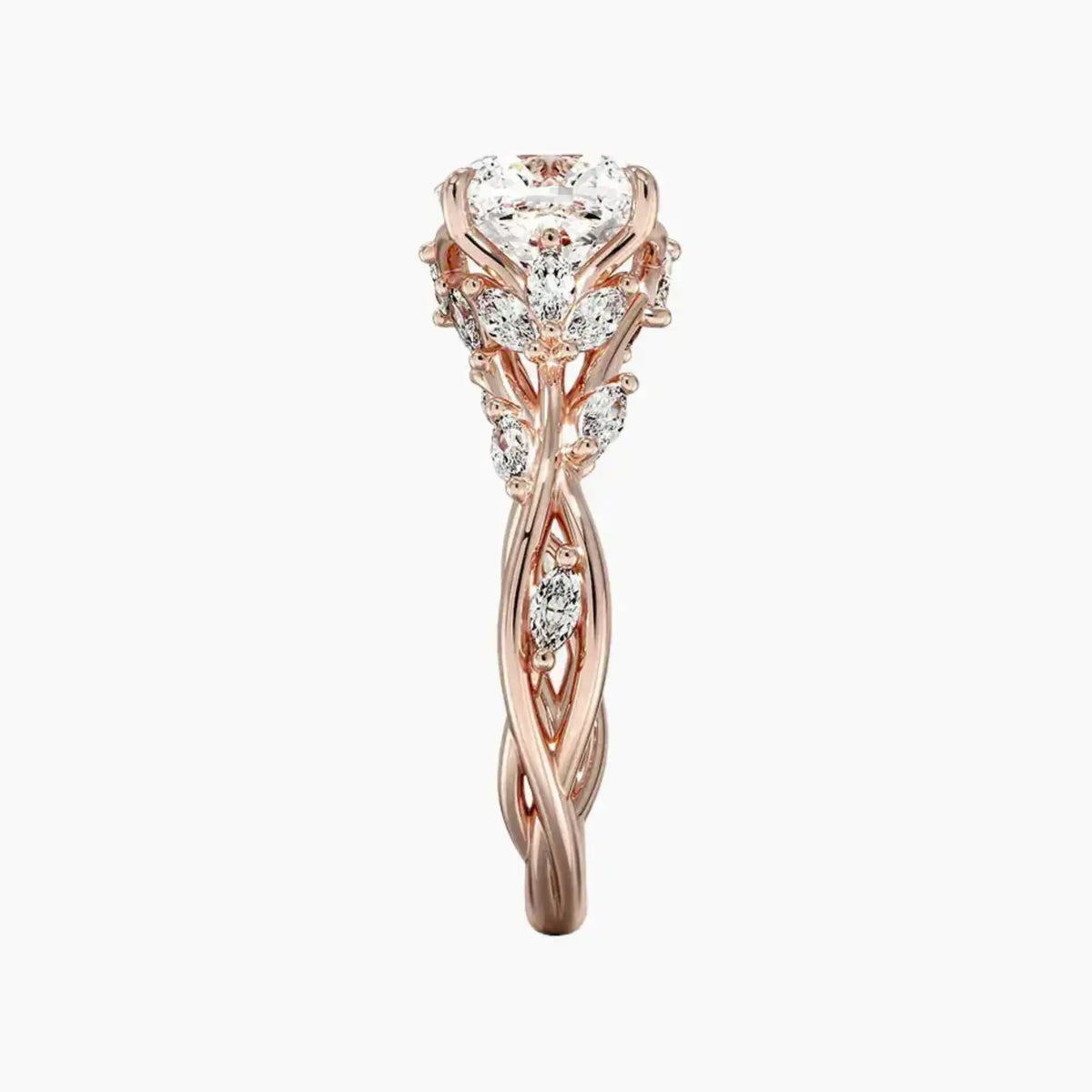 OBSER140 - Melia Cushion engagement ring setting view 6
