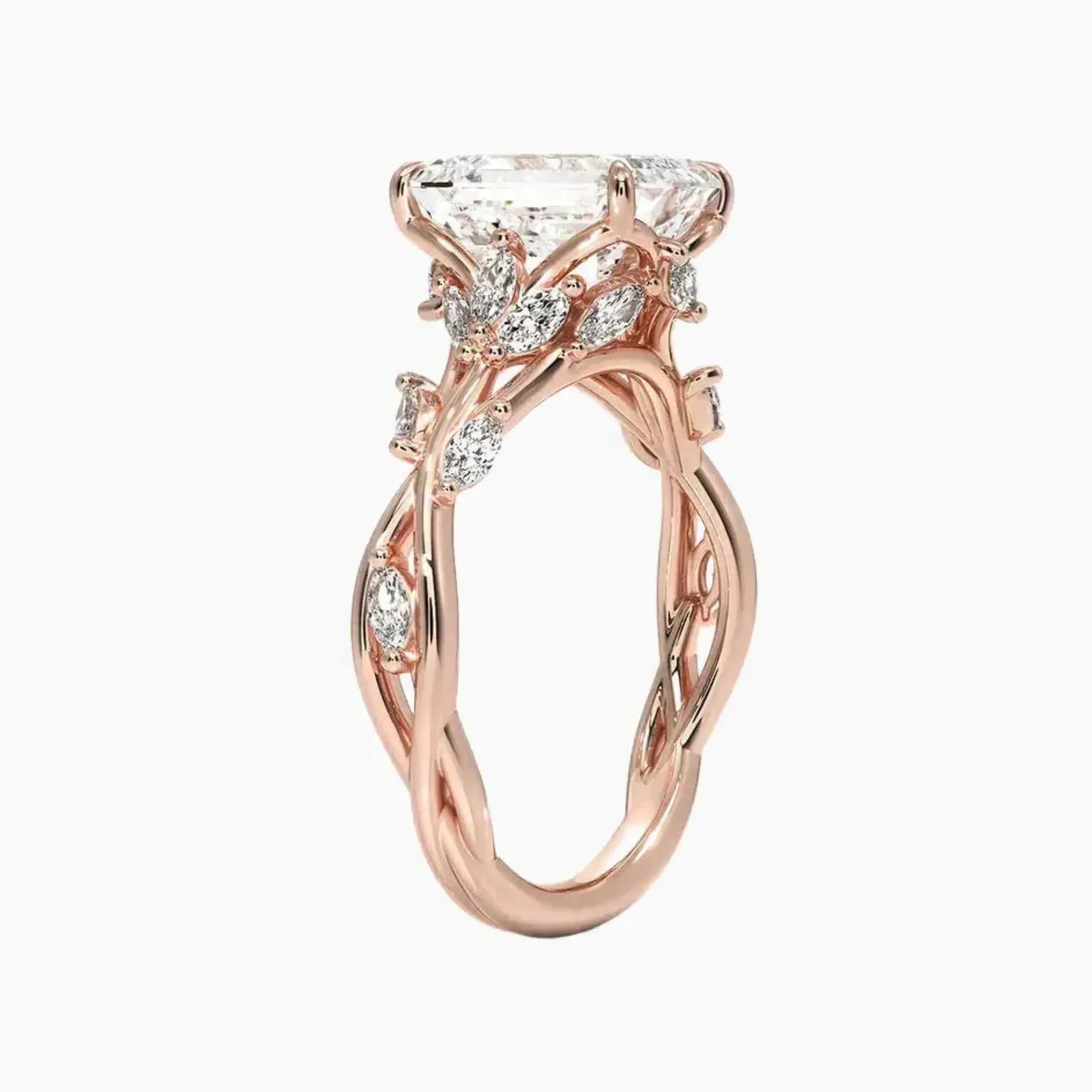 OBSER262 - Melia Emerald engagement ring setting view 5
