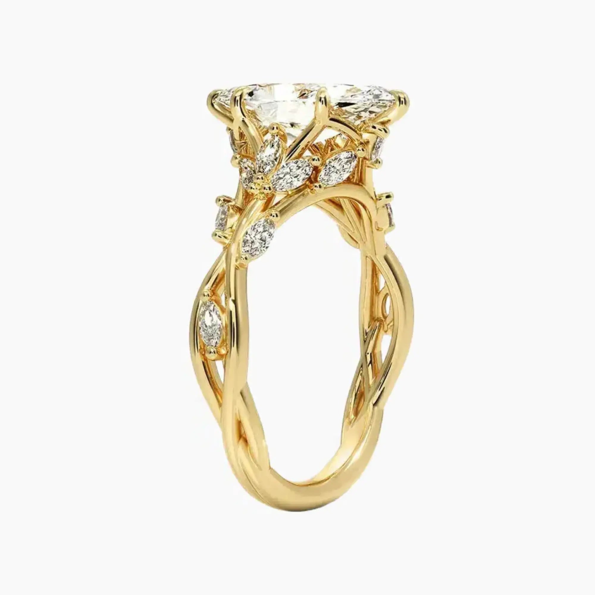 OBSER002 - Melia Marquise engagement ring setting view 8