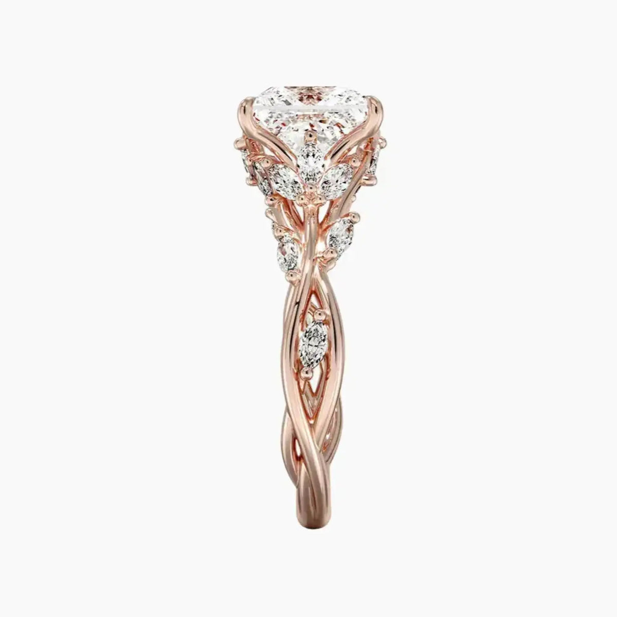 OBSER263 - Melia Princess engagement ring setting view 6