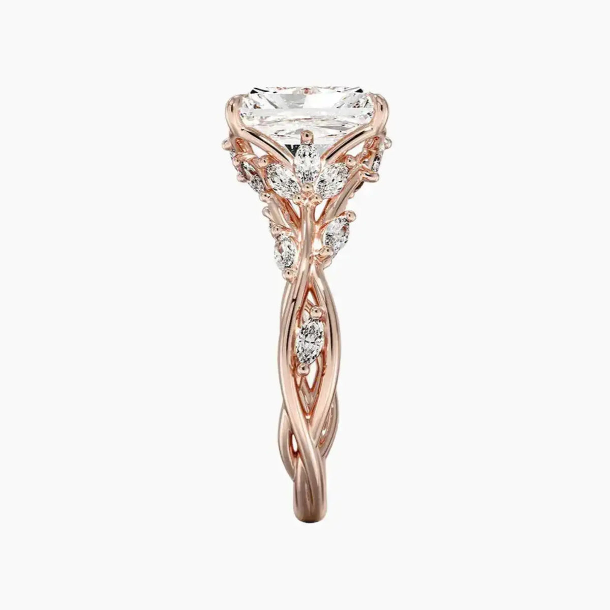 OBSER064 - Melia Radiant engagement ring setting view 6