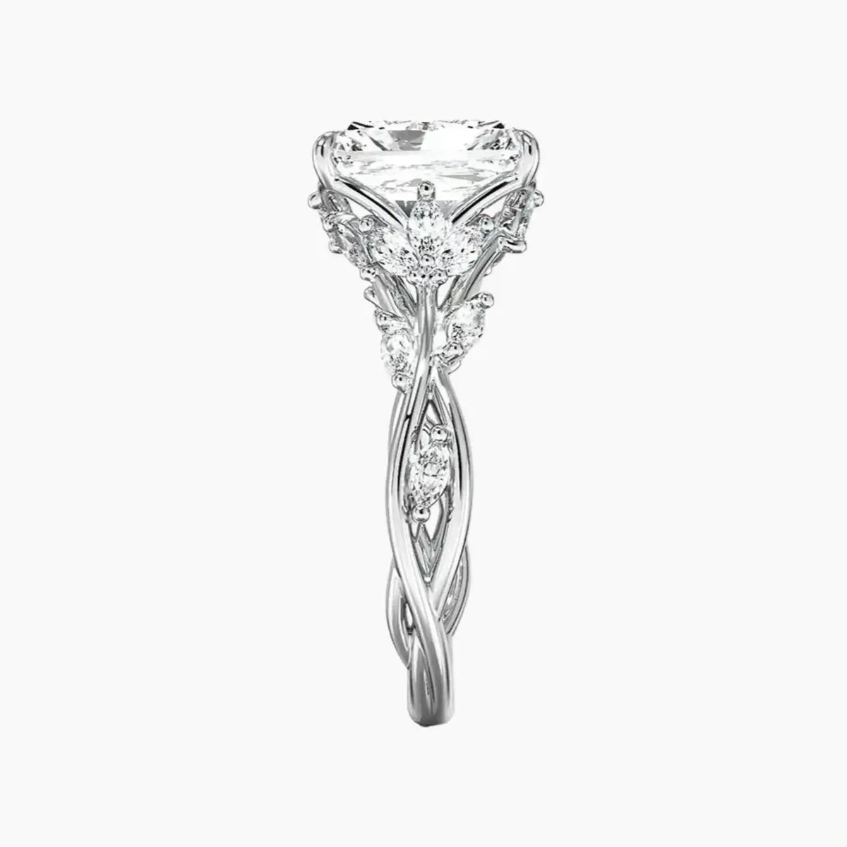 OBSER064 - Melia Radiant engagement ring setting view 3