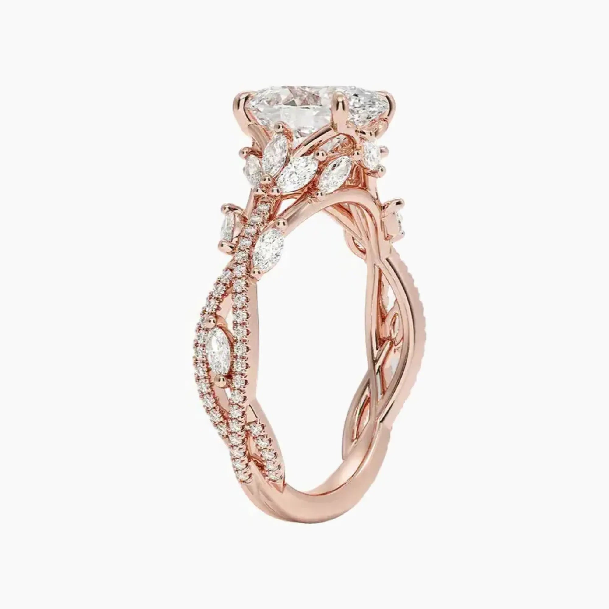 OBSER062 - Melia Adorned Oval engagement ring setting view 5