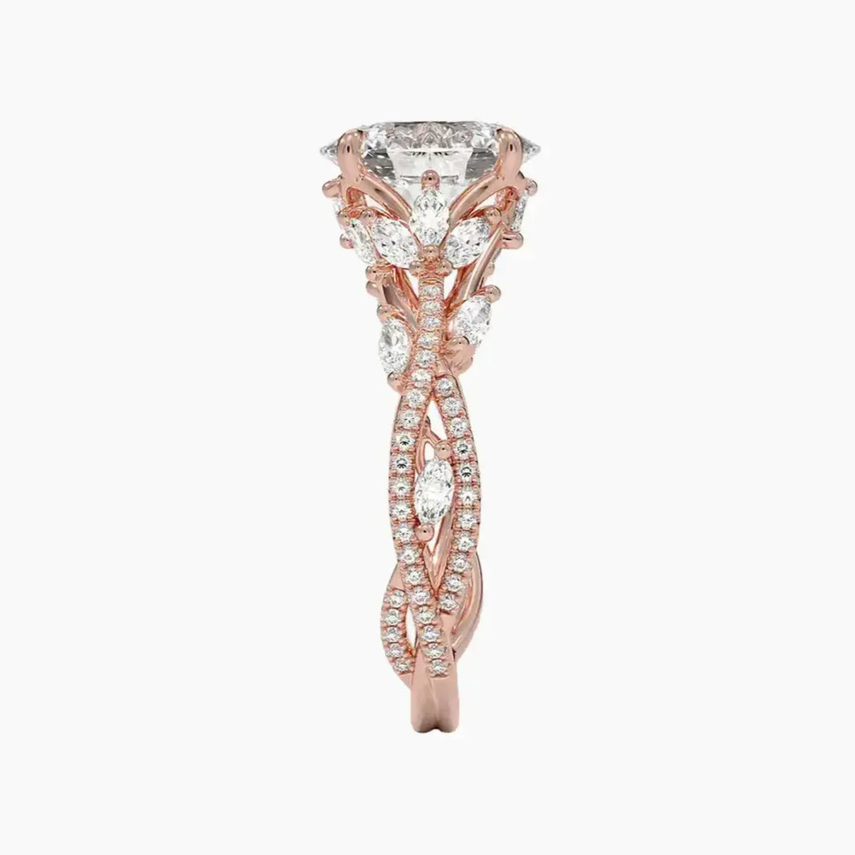 OBSER062 - Melia Adorned Oval engagement ring setting view 6