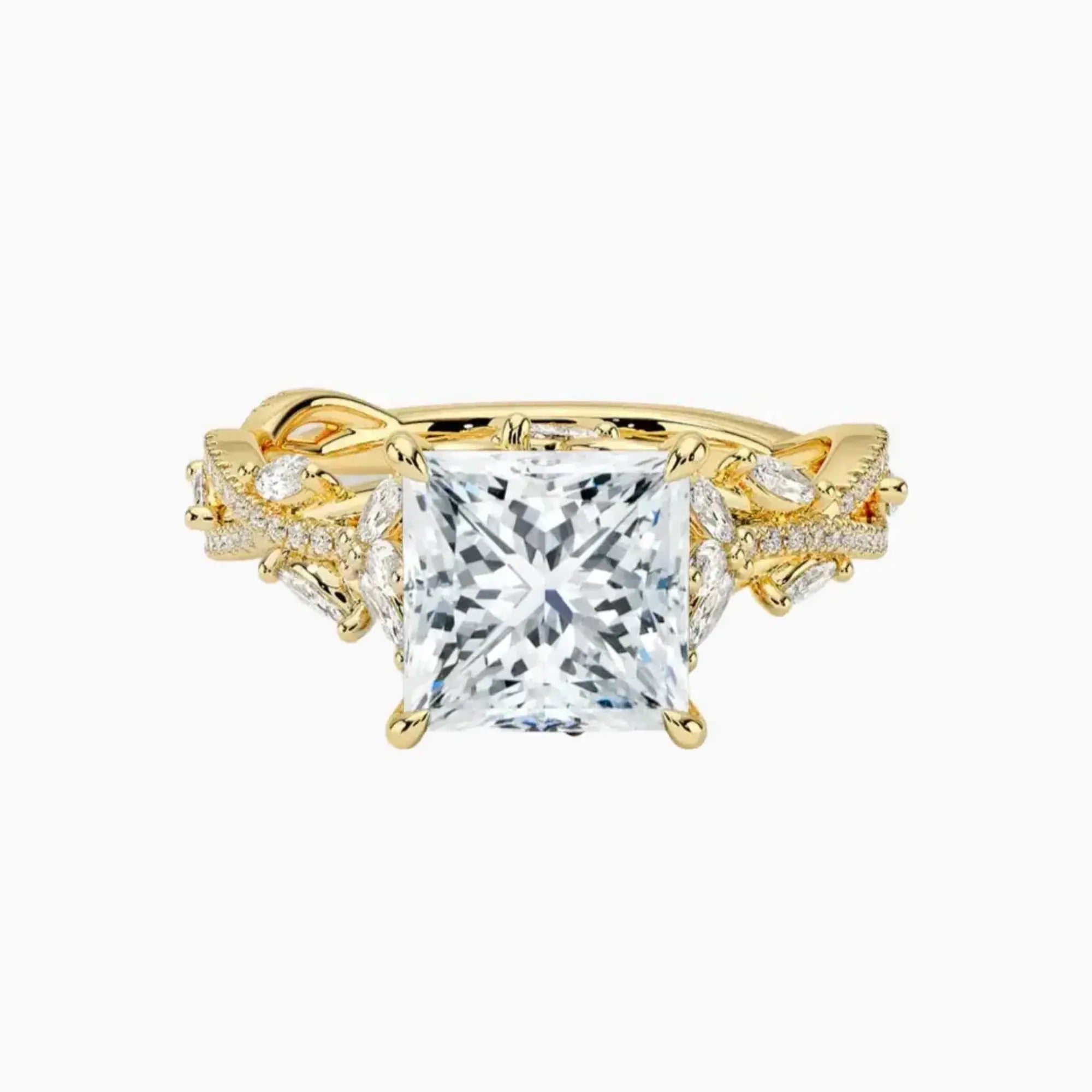 OBSER138 - Melia Adorned Princess engagement ring setting view 7