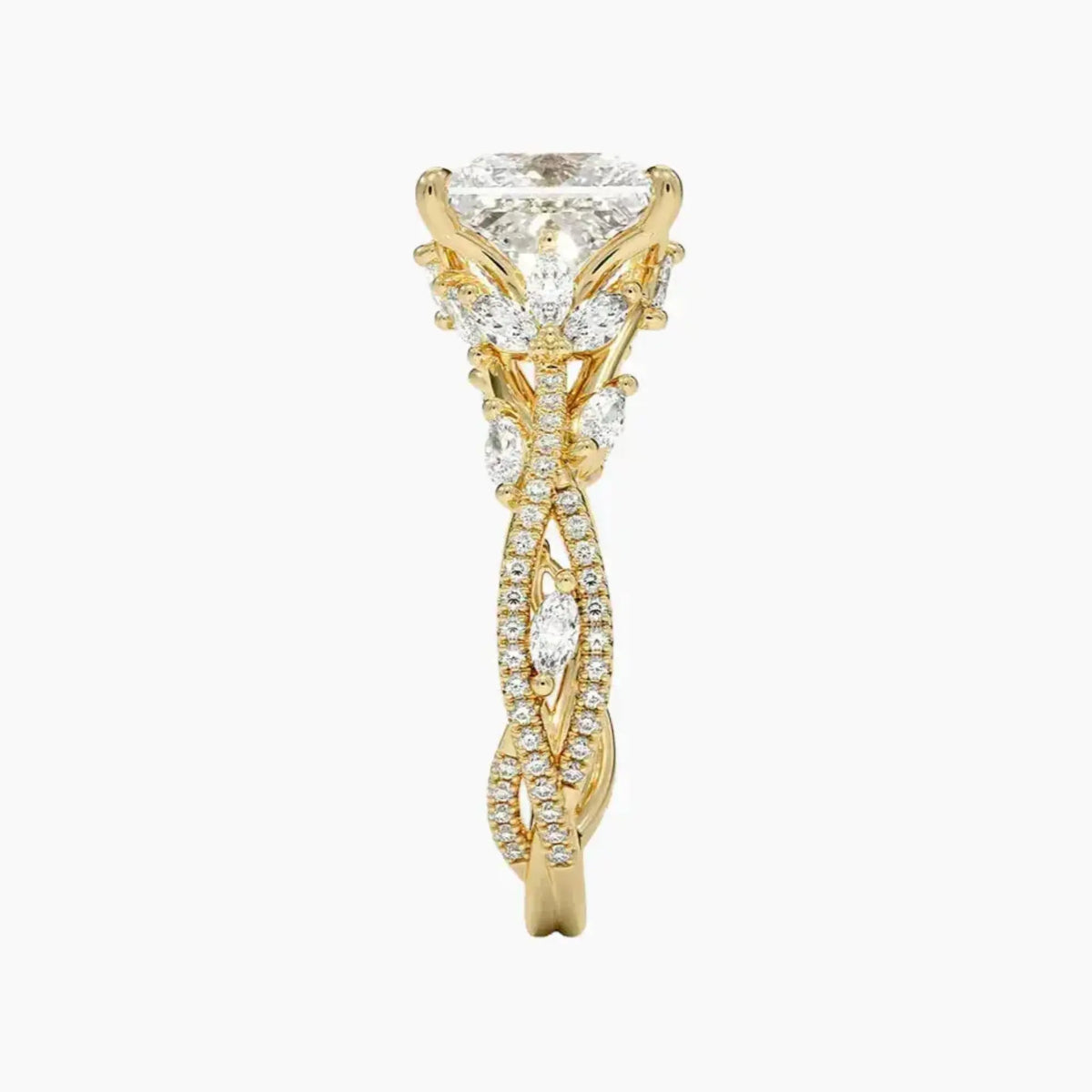 OBSER138 - Melia Adorned Princess engagement ring setting view 9