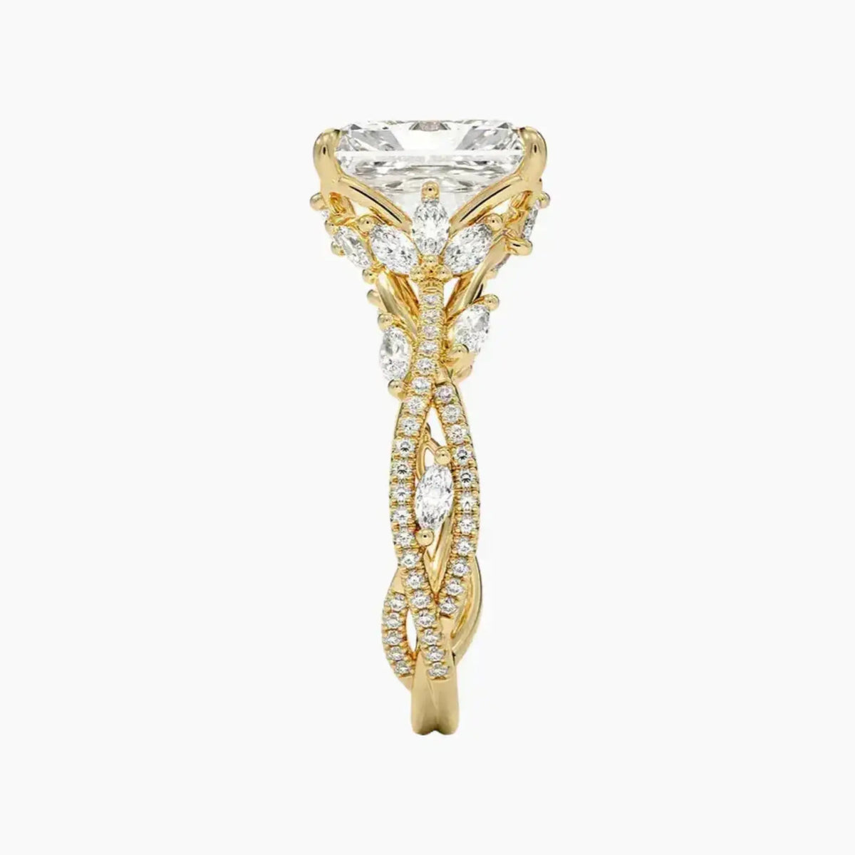 OBSER060 - Melia Adorned Radiant engagement ring setting view 9