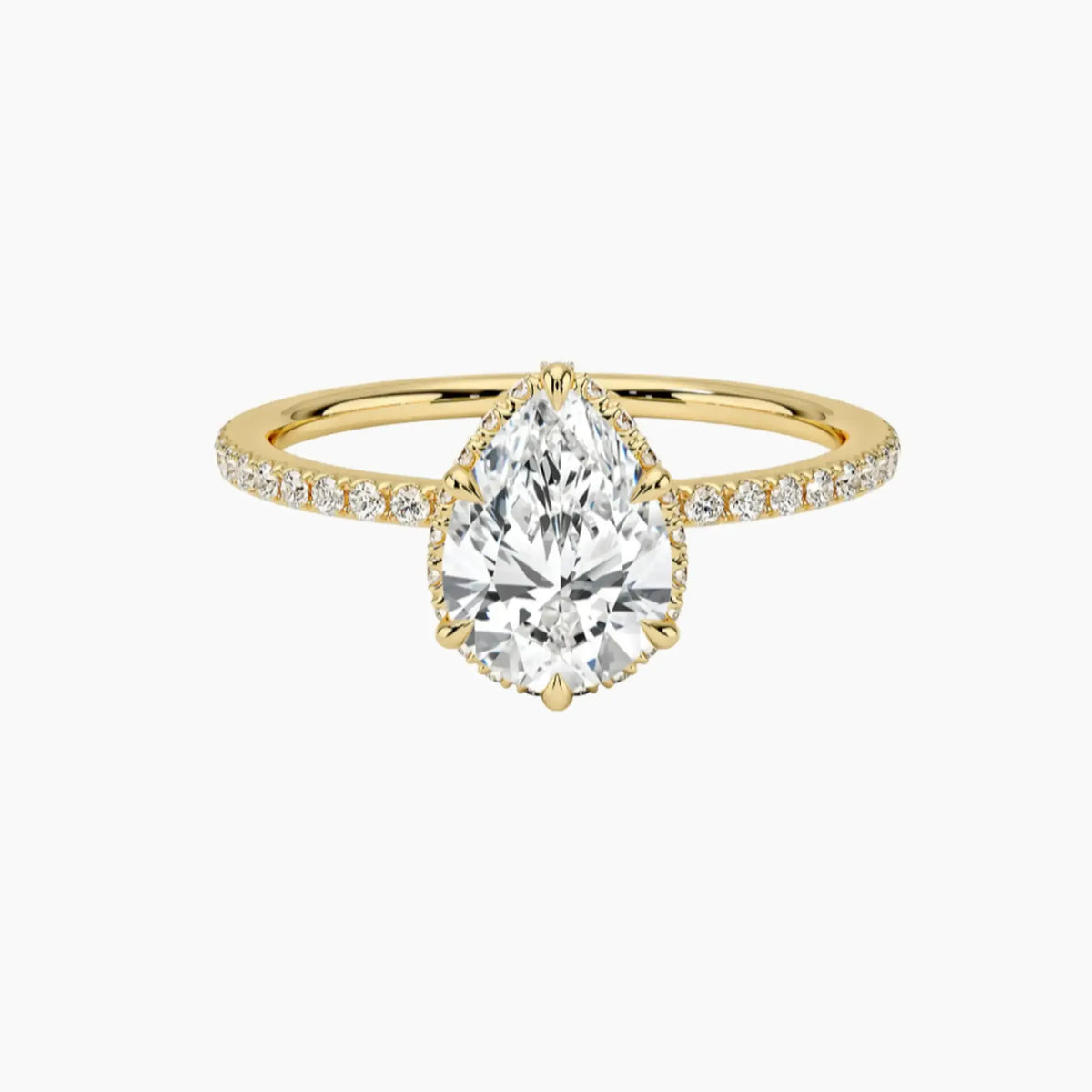 OBSER071 - Mirabel Pave Halo Pear engagement ring setting view 7