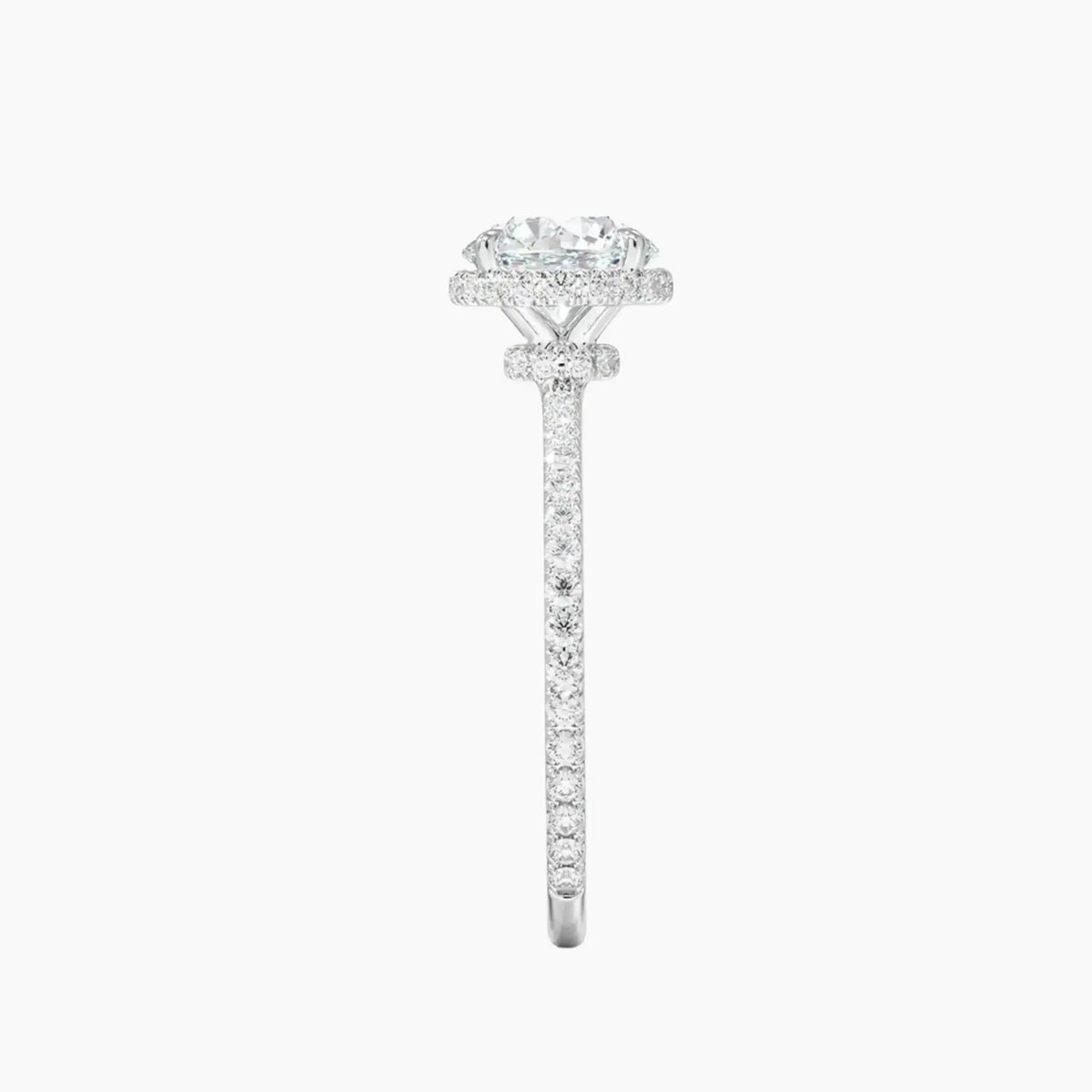 OBSER103 - Mirabel Pave Halo Radiant engagement ring setting view 3