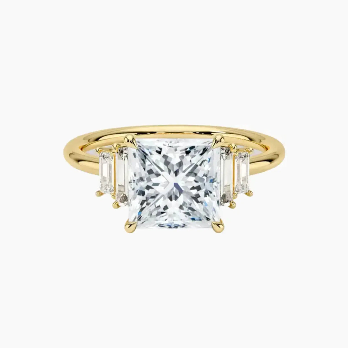 OBSER321 - Nerine Five Stone Princess engagement ring setting view 7