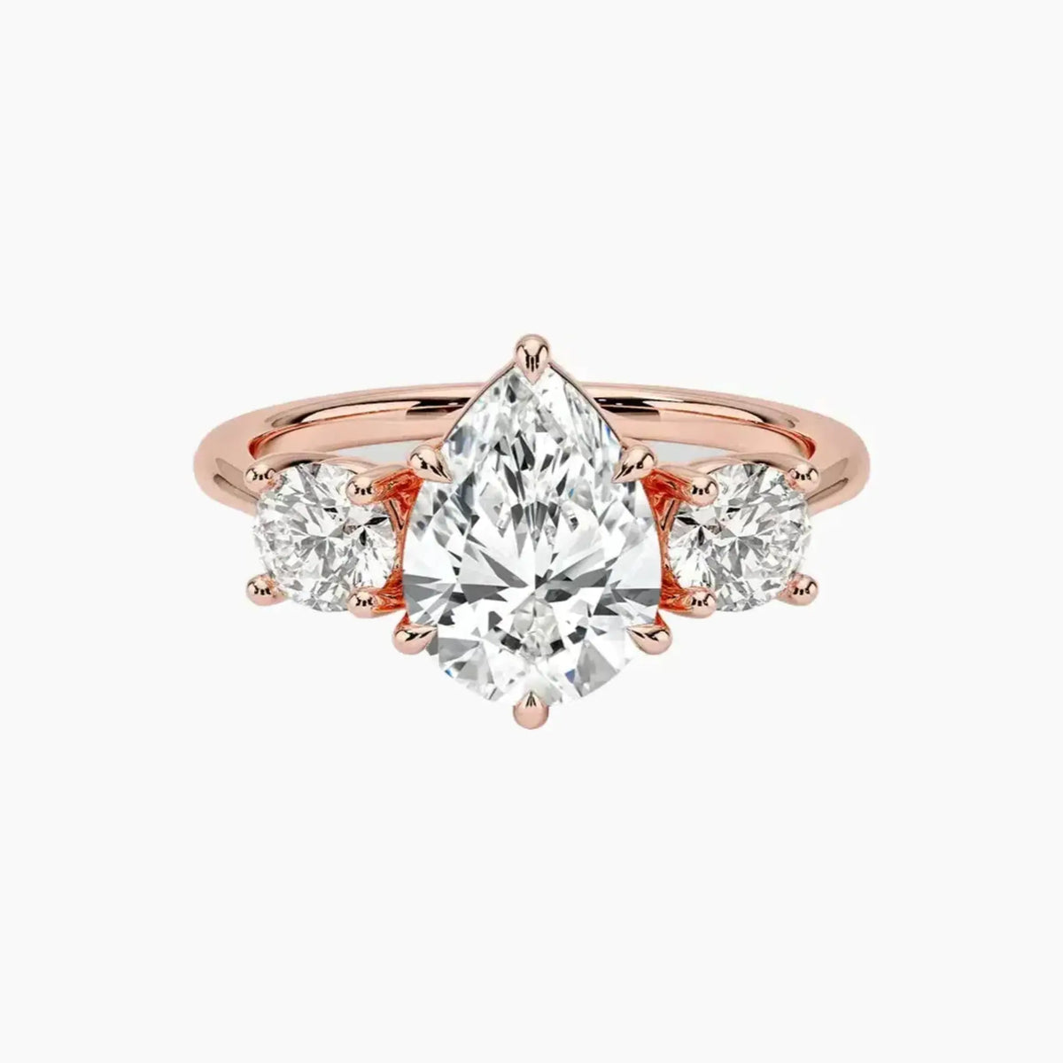 OBSER601 - Seraphina Three Stone Pear engagement ring setting view 4
