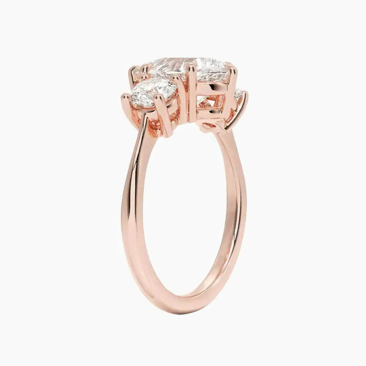 OBSER601 - Seraphina Three Stone Pear engagement ring setting view 5