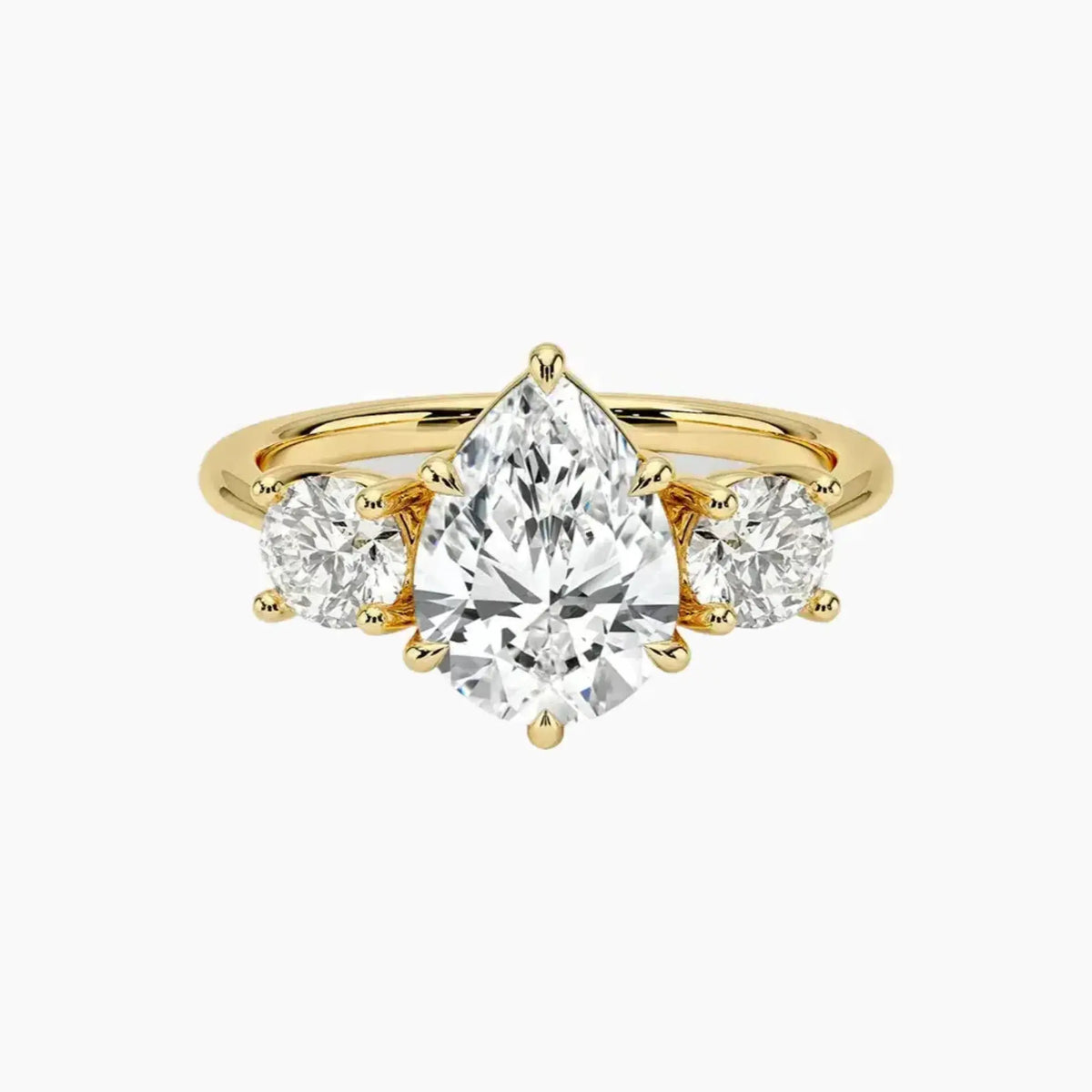 OBSER601 - Seraphina Three Stone Pear engagement ring setting view 7