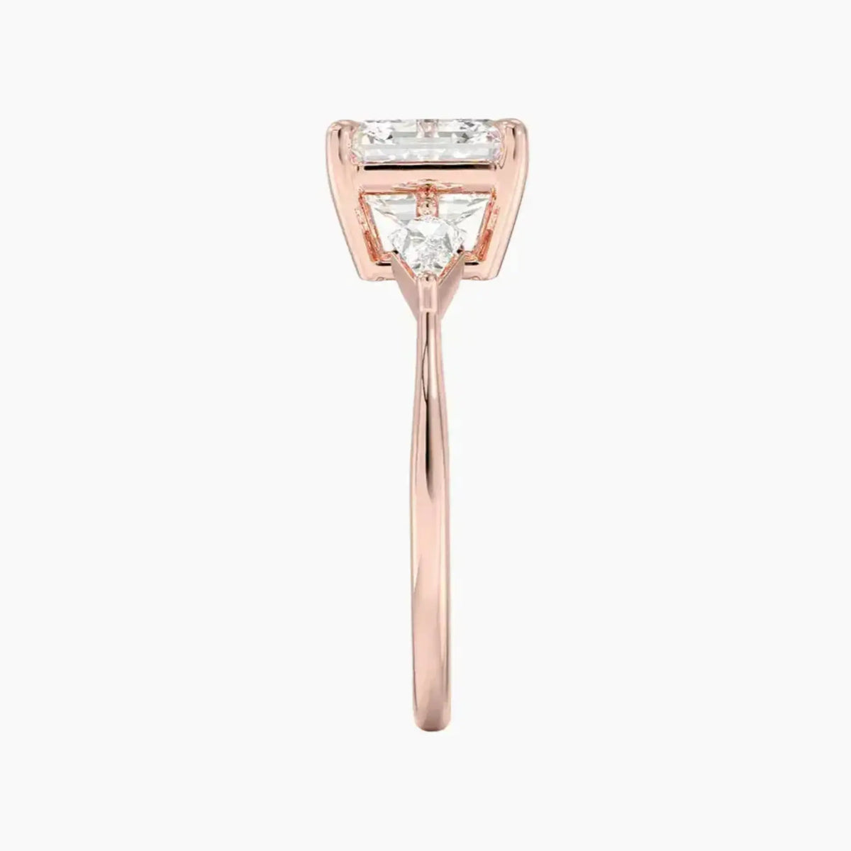 OBSER552 - Isolde Three Stone Asscher engagement ring setting view 6