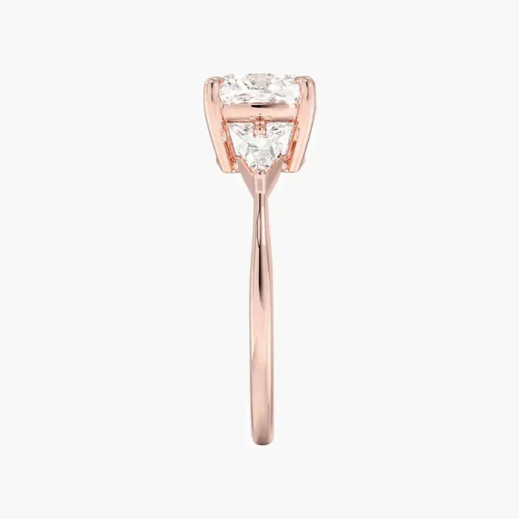 OBSER557 - Isolde Three Stone Cushion engagement ring setting view 6