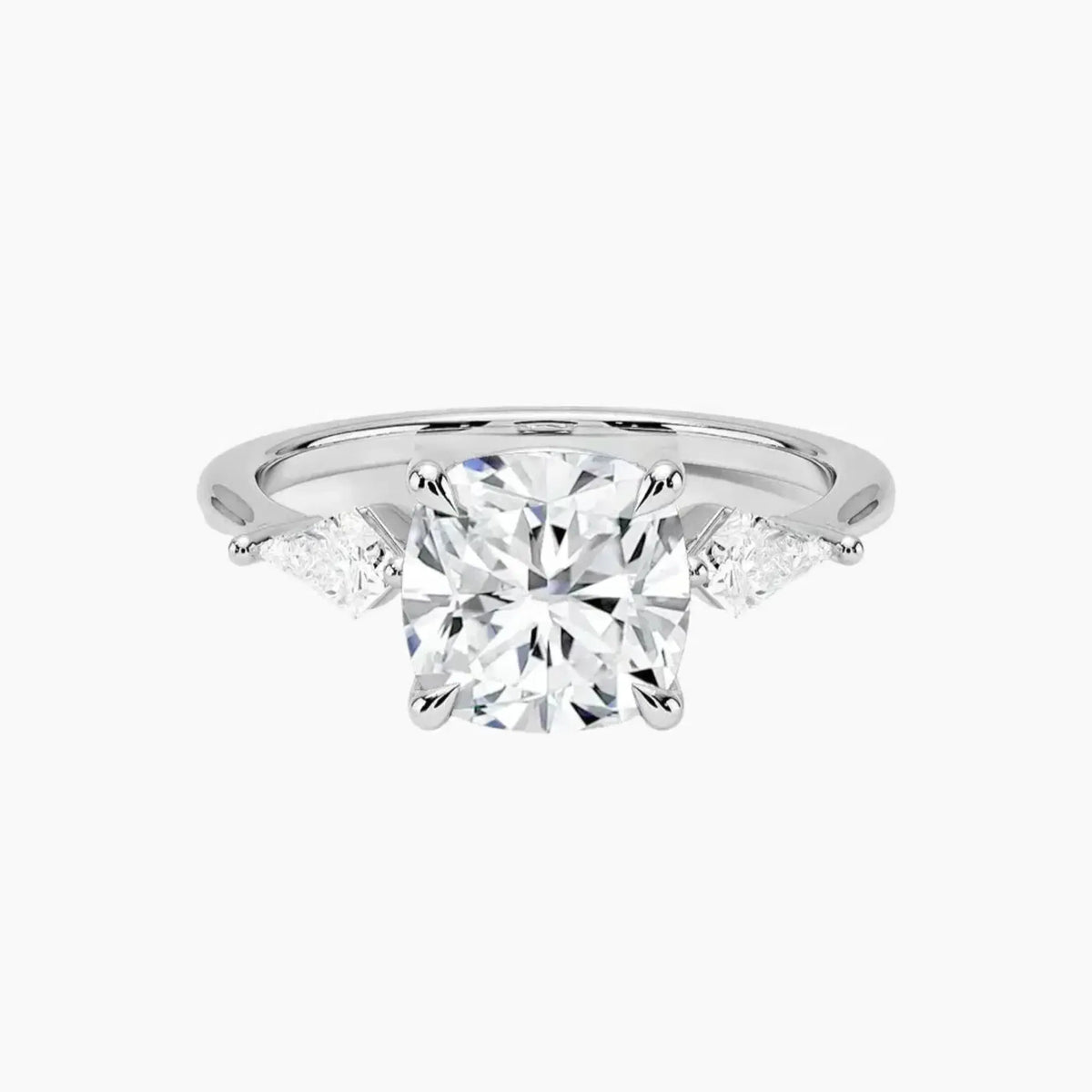 OBSER557 - Isolde Three Stone Cushion engagement ring setting view 1