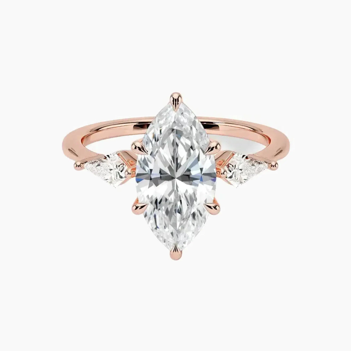 OBSER553 - Isolde Three Stone Marquise engagement ring setting view 4