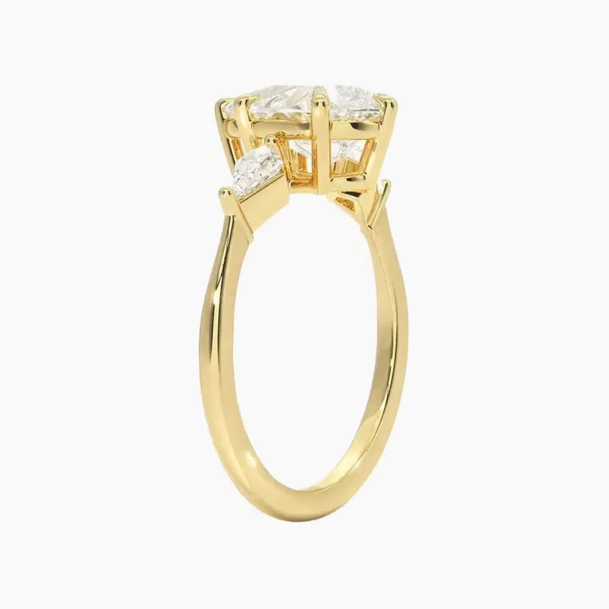 OBSER556 - Isolde Three Stone Pear engagement ring setting view 8
