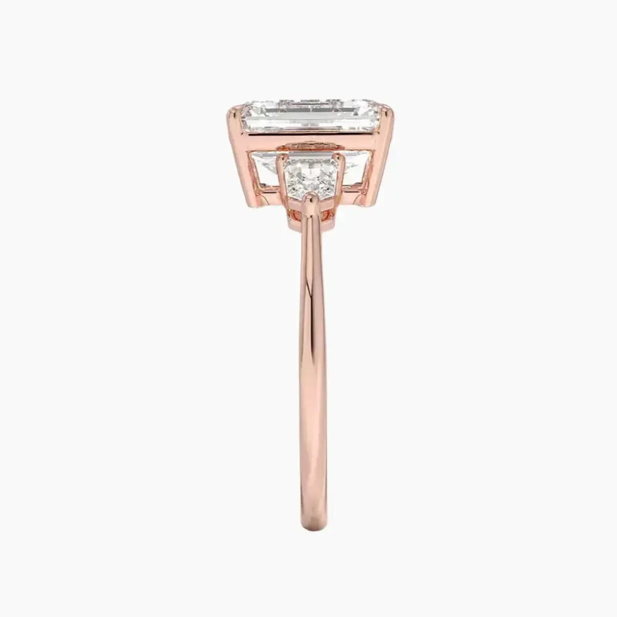 OBSER545 - Thalassa Three Stone Emerald engagement ring setting view 6