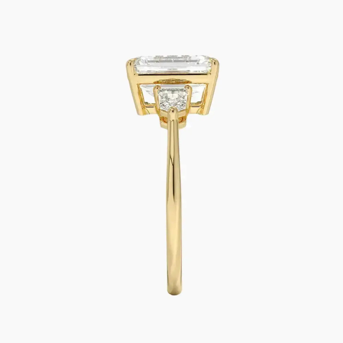OBSER545 - Thalassa Three Stone Emerald engagement ring setting view 9