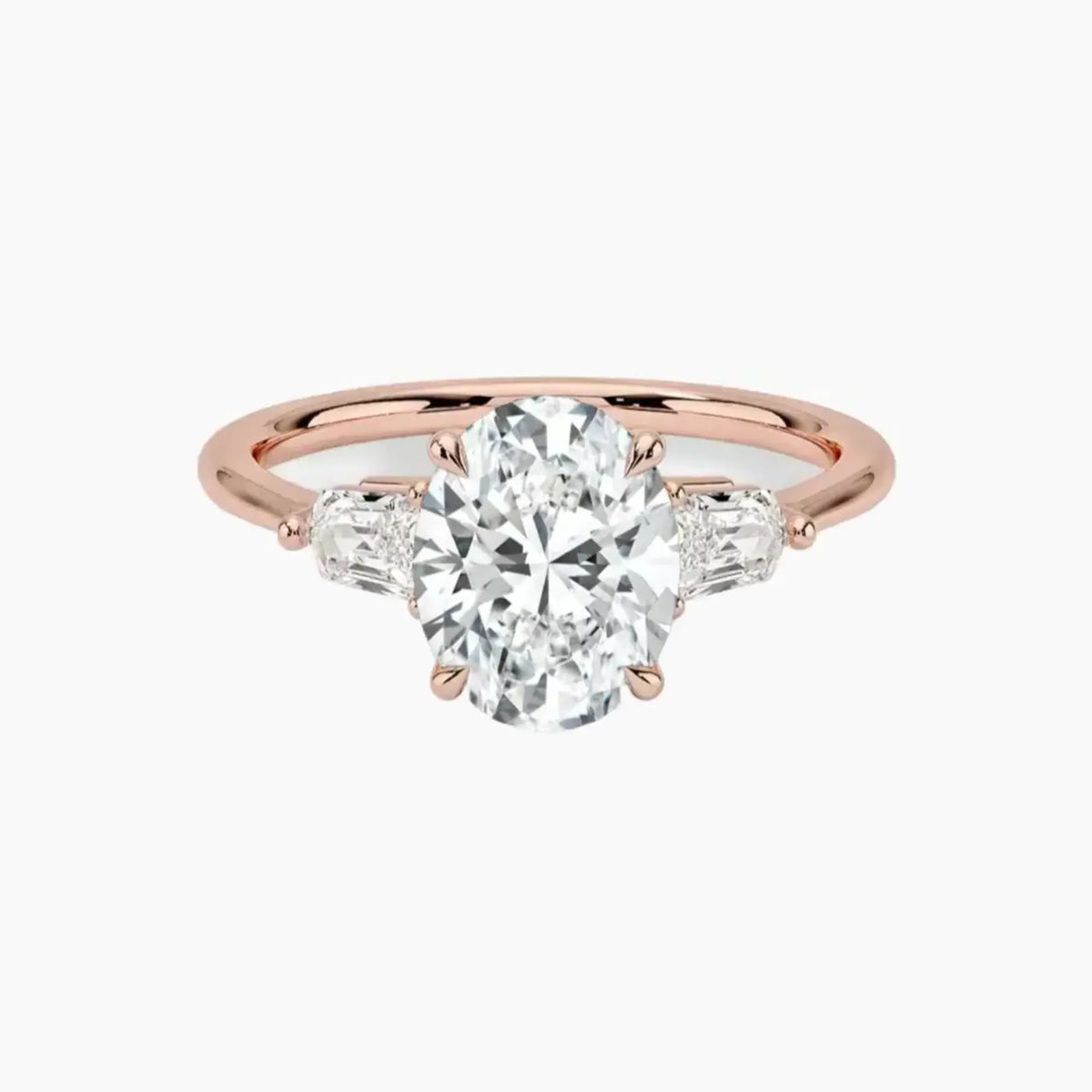 OBSER549 - Thalassa Three Stone Oval engagement ring setting view 4