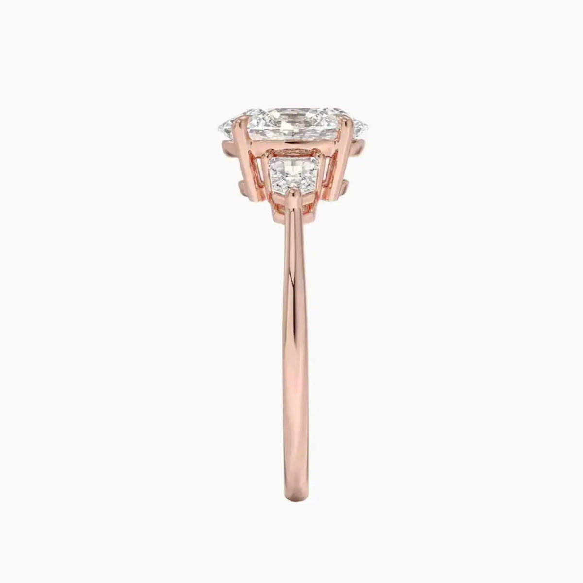 OBSER549 - Thalassa Three Stone Oval engagement ring setting view 6