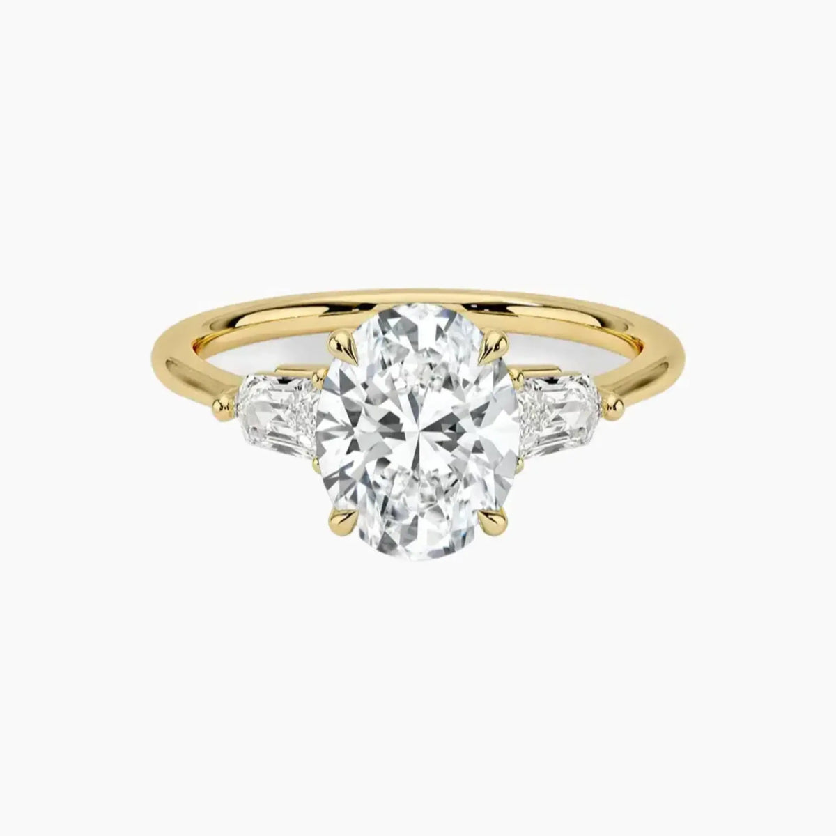 OBSER549 - Thalassa Three Stone Oval engagement ring setting view 7