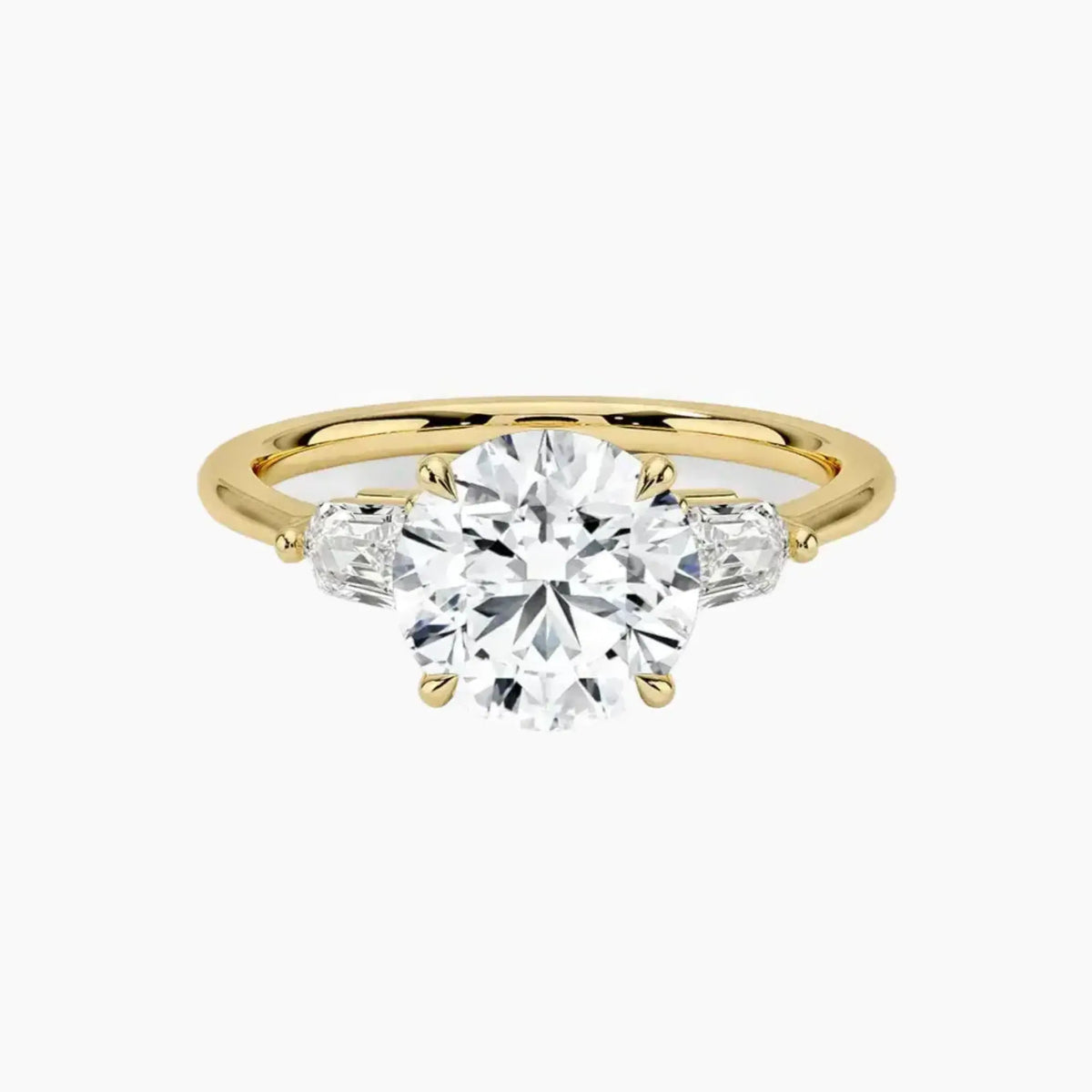 OBSER550 - Thalassa Three Stone Round engagement ring setting view 7